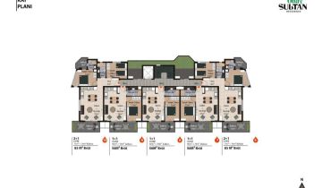 Sultan Residence Project  1+1, 2+1, 4+1 Apartments For Sale in Oba