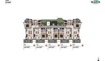 Sultan Residence Project  1+1, 2+1, 4+1 Apartments For Sale in Oba
