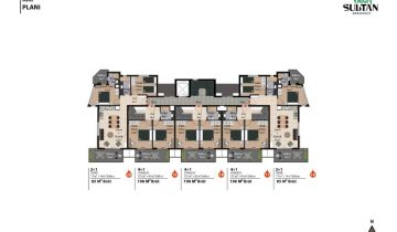 Sultan Residence Project  1+1, 2+1, 4+1 Apartments For Sale in Oba