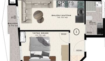 New Level City Residence im Zentrum Von Alanya Zu Verkaufen